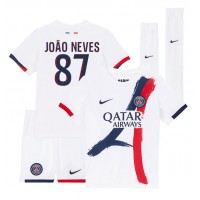 Paris Saint-Germain Joao Neves #87 Gostujuci Dres za djecu 2024-25 Kratak Rukav (+ Kratke hlače)